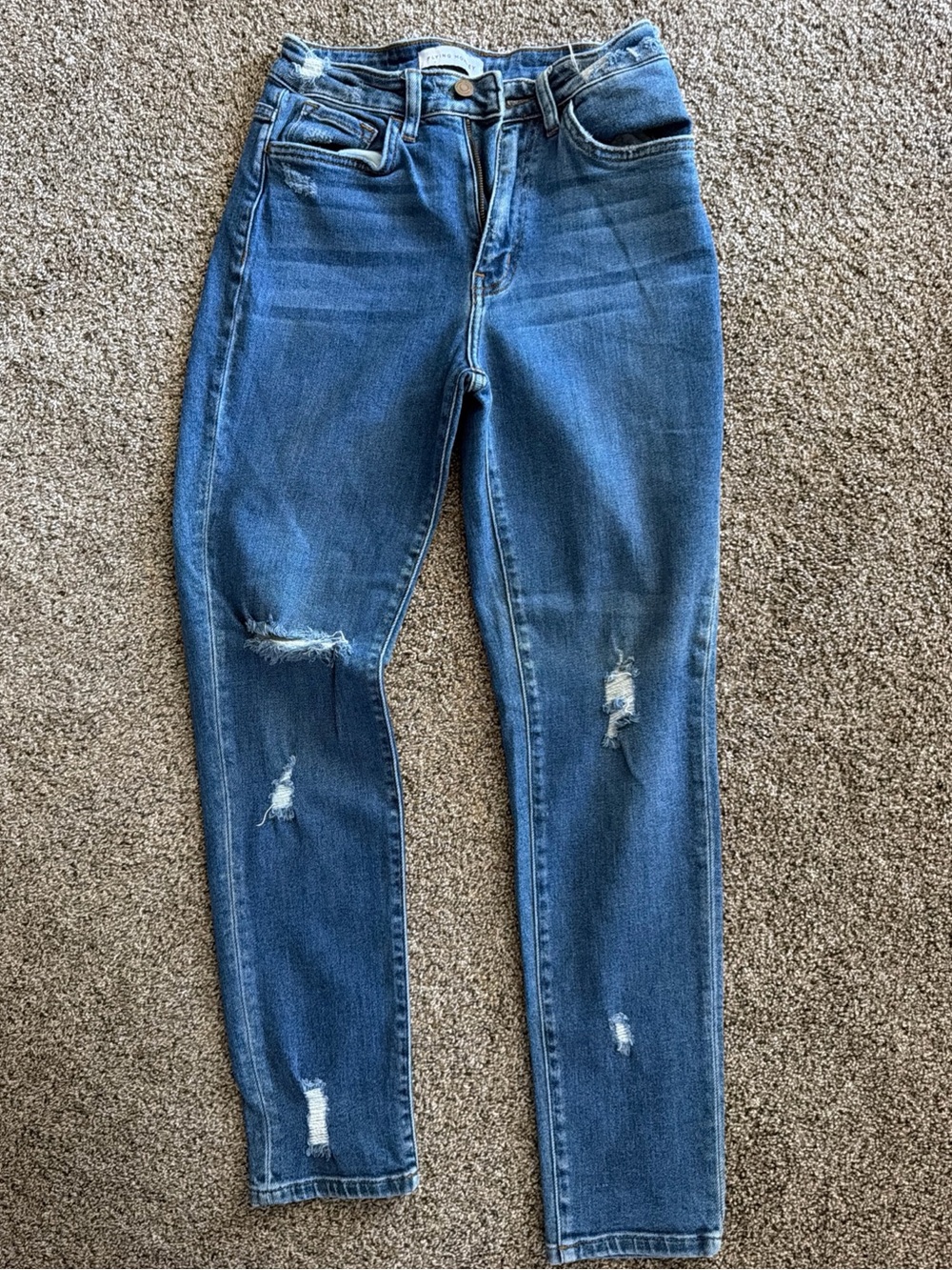 Flying Monkey High-Rise Distressed Blue Jeans 26